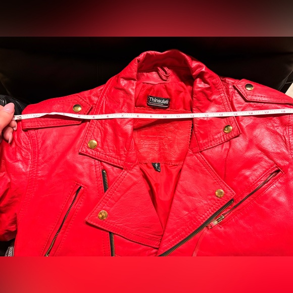 Vintage Genuine Leather red jacket - Picture 14 of 16